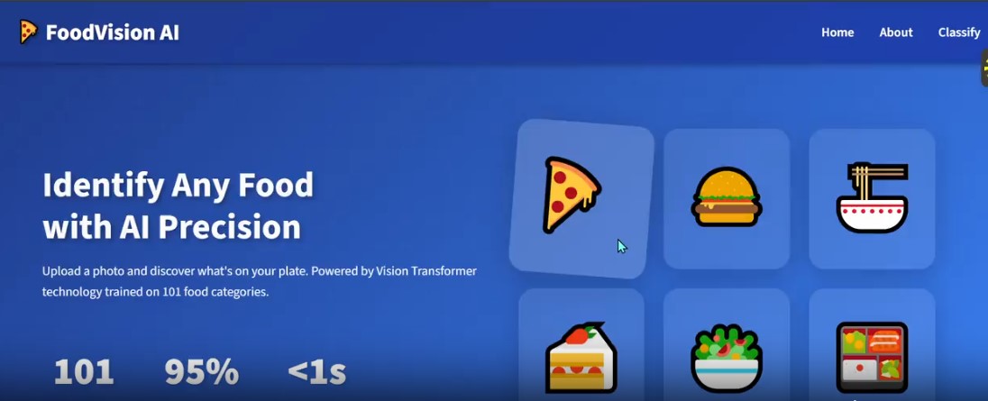 FoodVision AI – ViT Classifier