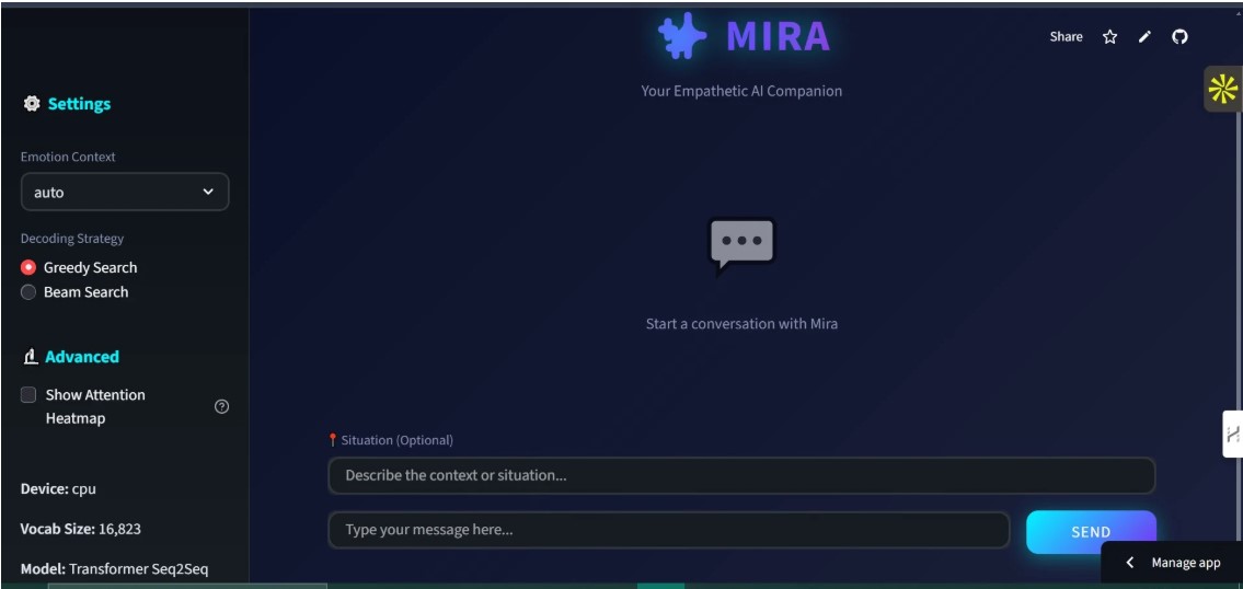 Mira – Empathetic AI Chatbot